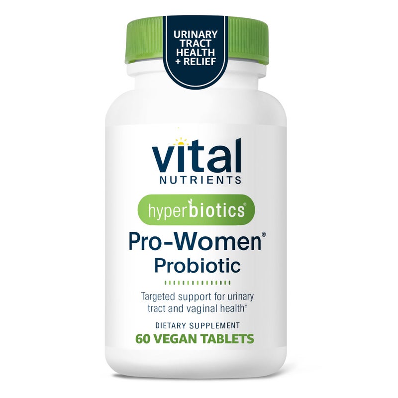 Hyperbiotics Vital Nutrients Pro Women Probiotics for Women Vaginal Probiotics for PH Balance Oral Probiotic for Vaginal Health and Urinary Tract Health 6 Targeted Strains 60 Vegan Tablets